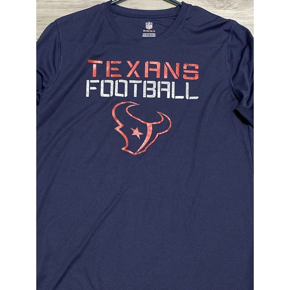 Houston Texans Shirt Women’s X-Large Blue Long Sleeve Nike Crew Neck NFL